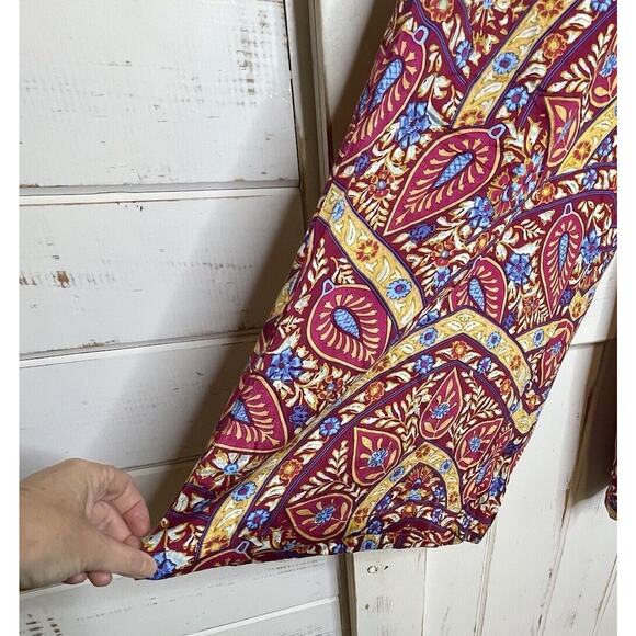 Christian Siriano Pants Womens S Floral Tropical Wide Leg Pull On Crop Palazzo - Picture 4 of 7